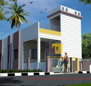 20x50 ft / 1000 sqft / West Elevation