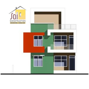 25X88 East Duplex Elevation