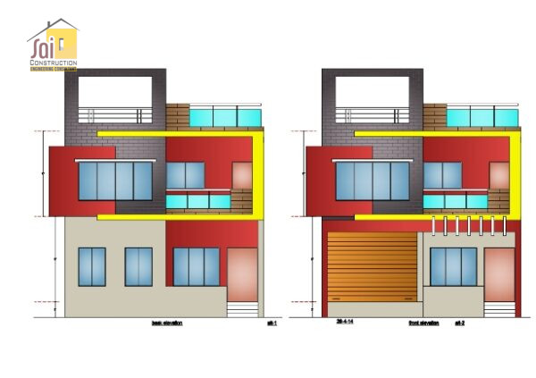 25X88 East Duplex Elevation - Image 4
